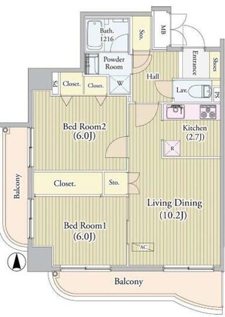 センテニアルタワーの物件間取画像